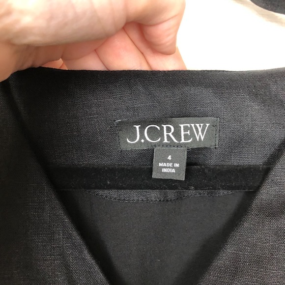 J.Crew Womens Linen Pleated Slim Fit Vest Size 4 Black Career‎ Office Workwear - Picture 5 of 9